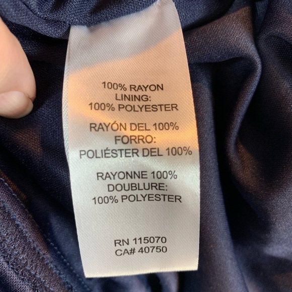 Nina Leonard Sleeveless Tank Maxi Dress - Navy Blue - size Small - Picture 7 of 9